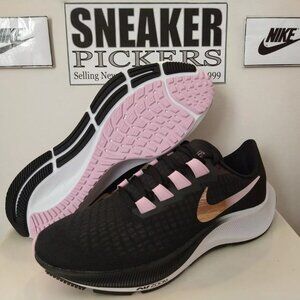Nike Women's Air Zoom Pegasus 37 - BQ9647 007 - Size 8 - Black / Metallic Bronze